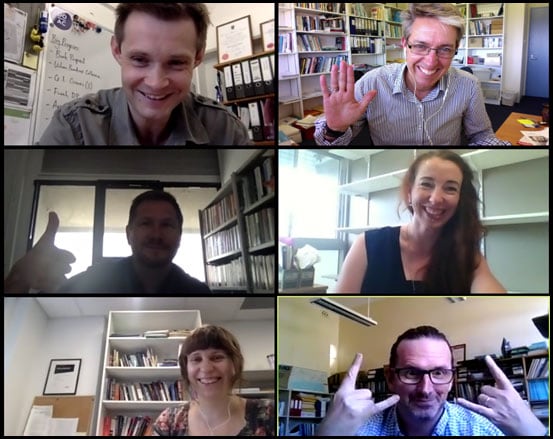Customer testimonial video participants